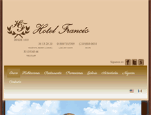 Tablet Screenshot of hotelfrances.com
